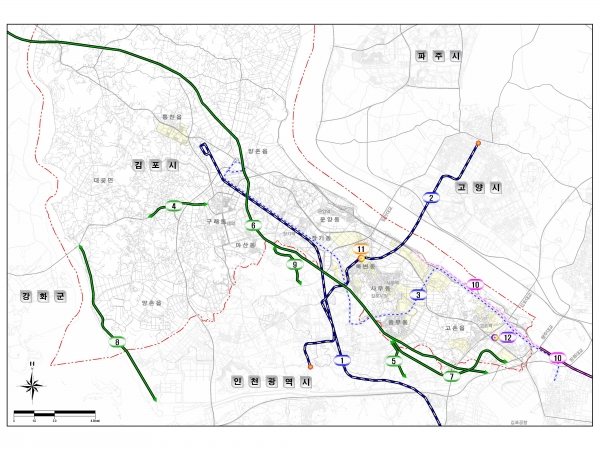 대도시권 광역교통 시행계획 확정고시 도면