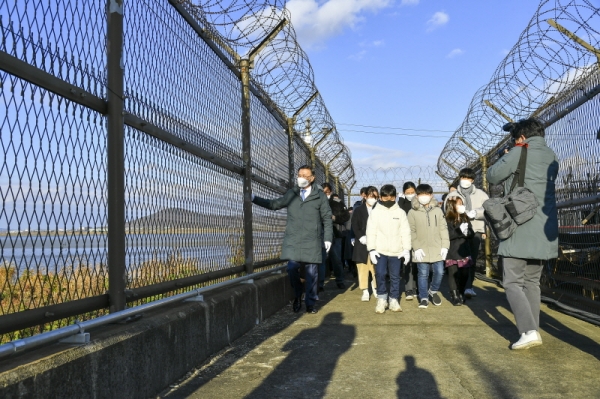 한강하구 철책 철거 기념식